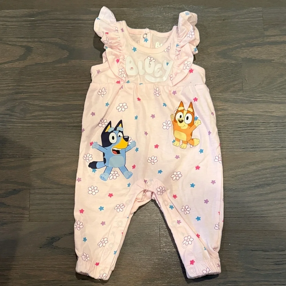 Bluey Themed Pink Baby Bodysuit